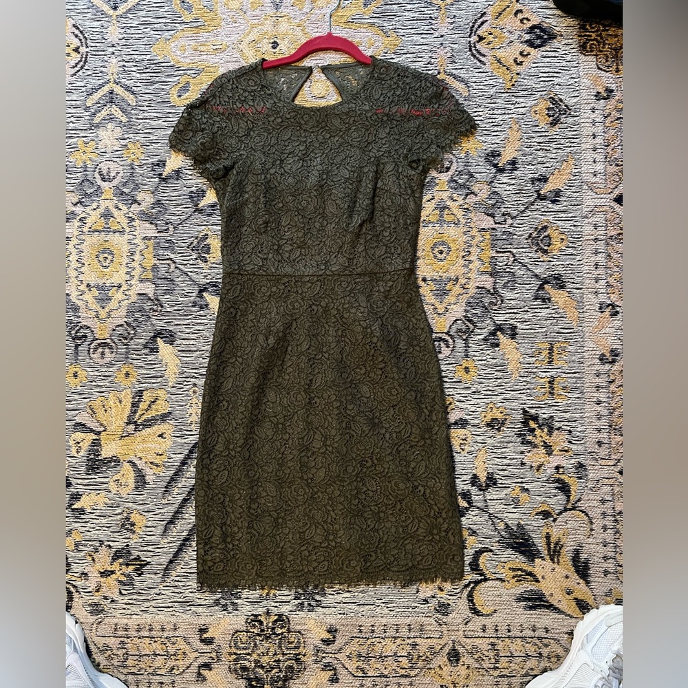 NWT Banana Republic Olive Lace Mini Dress Size 0